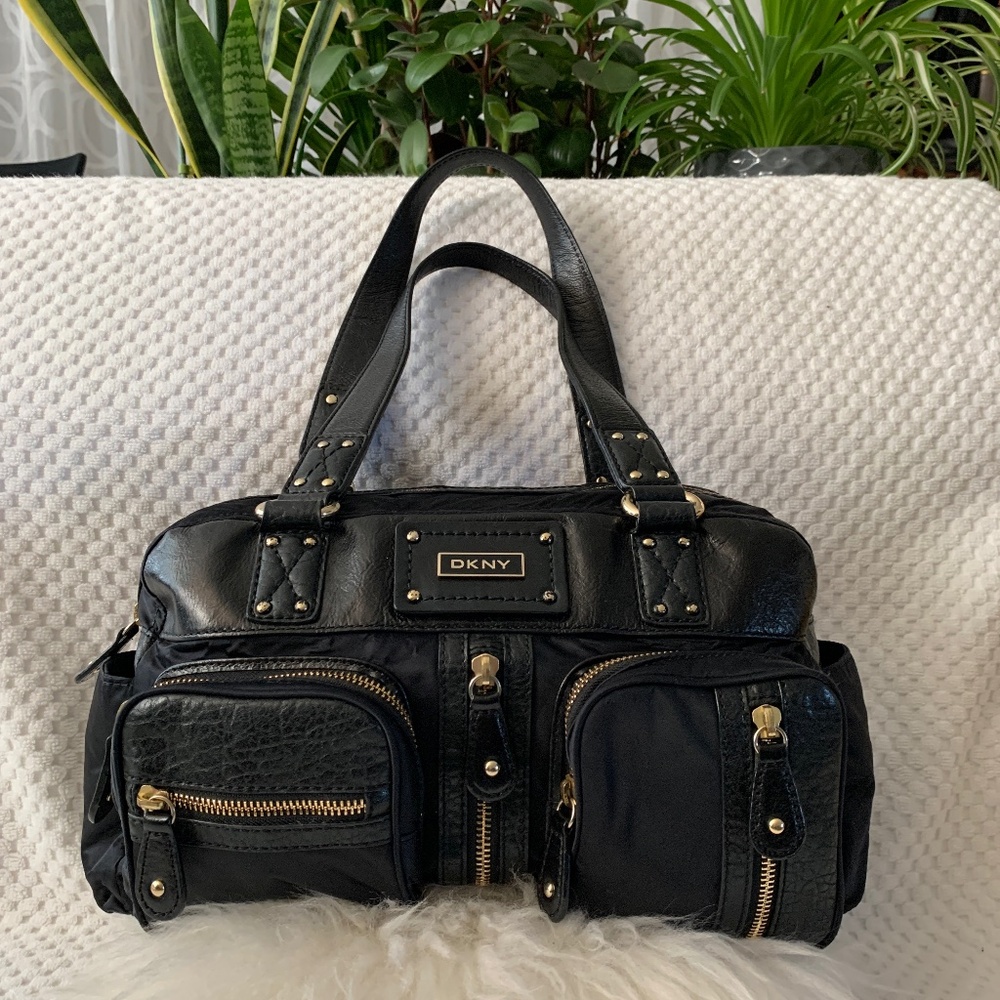 DKNY genuine leather with satin -Original